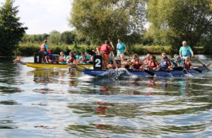 boats on the river at cookham regatta
