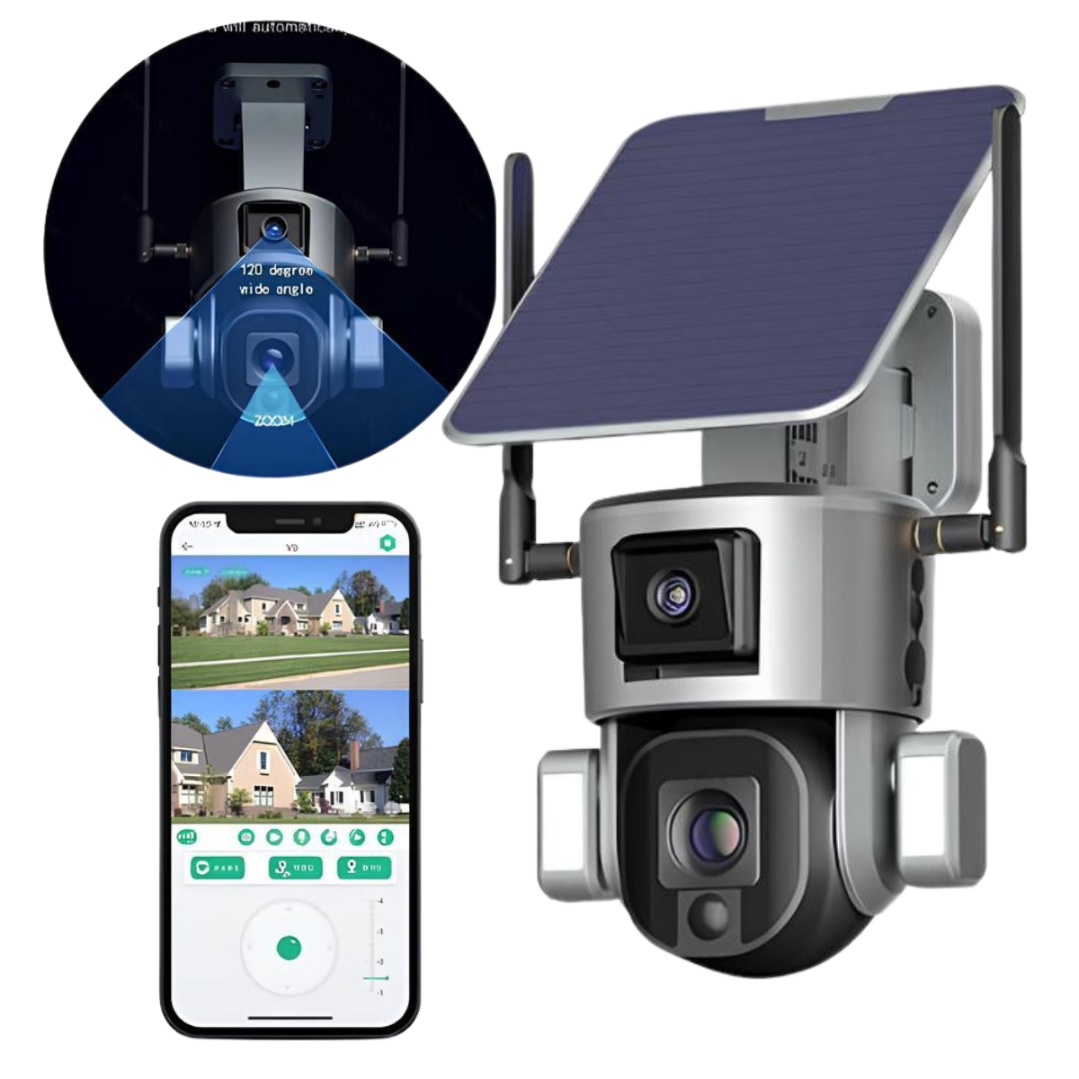 Pronto Solar Powered Dual Camera - WiFi 10x Zoom Version - Image 4