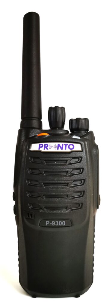 the new p-9300 radio is a smart black radio, with a short antenna. A large speaker and over all convenient size