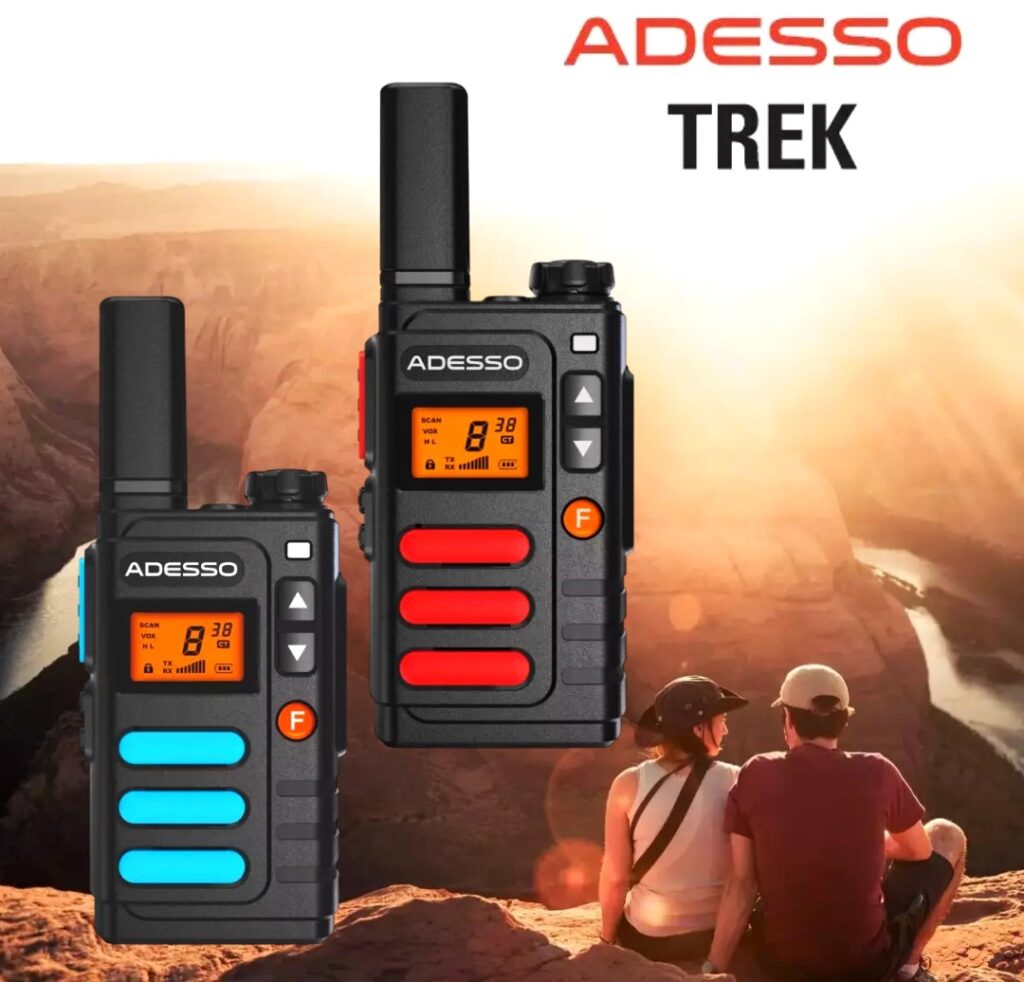 Adesso Trek - twin pack of colourful two-way radios